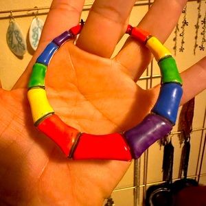 LARGE RAINBOW DOORKNOCKERS EARRINGS